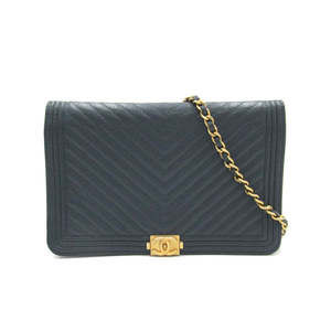 V-stitch Chain wallet Shoulder bag Gold hardware